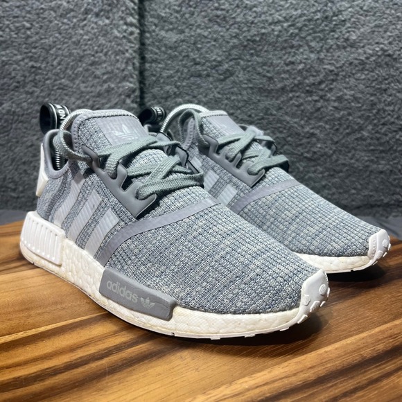 Adidas NMD R1 Grey White Knit Running Lifestyle Mens Shoes Size 8 NO INOLES - Picture 6 of 12